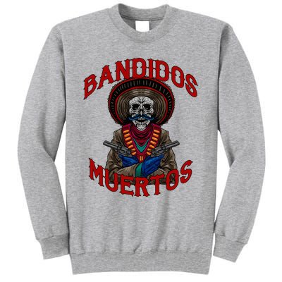 Mexican Skull Tequila Bandito Cool Skeleton Charro Gift Idea Tall Sweatshirt