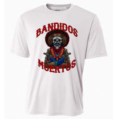 Mexican Skull Tequila Bandito Cool Skeleton Charro Gift Idea Cooling Performance Crew T-Shirt