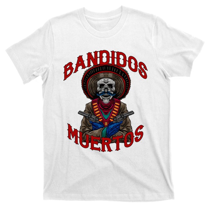 Mexican Skull Tequila Bandito Cool Skeleton Charro Gift Idea T-Shirt