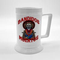 Mexican Skull Tequila Bandito Cool Skeleton Charro Gift Idea Beer Stein