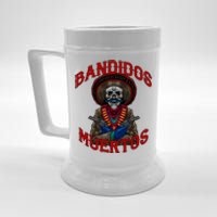 Mexican Skull Tequila Bandito Cool Skeleton Charro Gift Idea Beer Stein