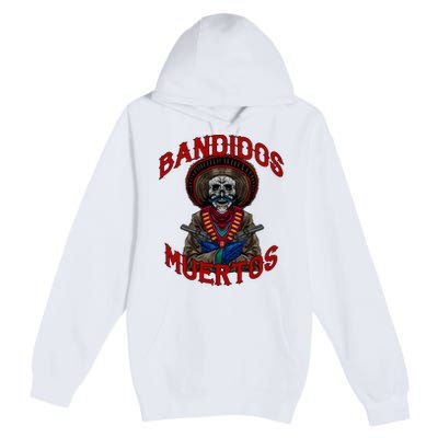 Mexican Skull Tequila Bandito Cool Skeleton Charro Gift Idea Premium Pullover Hoodie