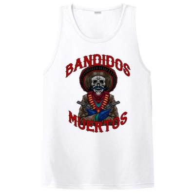 Mexican Skull Tequila Bandito Cool Skeleton Charro Gift Idea PosiCharge Competitor Tank