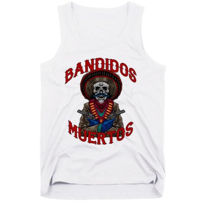 Mexican Skull Tequila Bandito Cool Skeleton Charro Gift Idea Tank Top