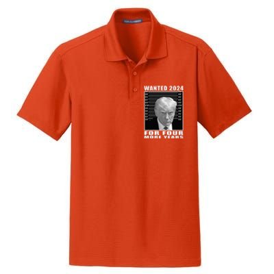 Mug Shot Trump Wanted 2024 For Four More Years Dry Zone Grid Polo