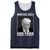 Mug Shot Trump Wanted 2024 For Four More Years Mesh Reversible Basketball Jersey Tank