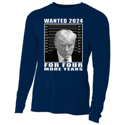 Mug Shot Trump Wanted 2024 For Four More Years Cooling Performance Long Sleeve Crew