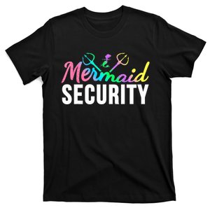 Mermaid Security Tees Boys Swimmer Dad Merdad Trident T-Shirt