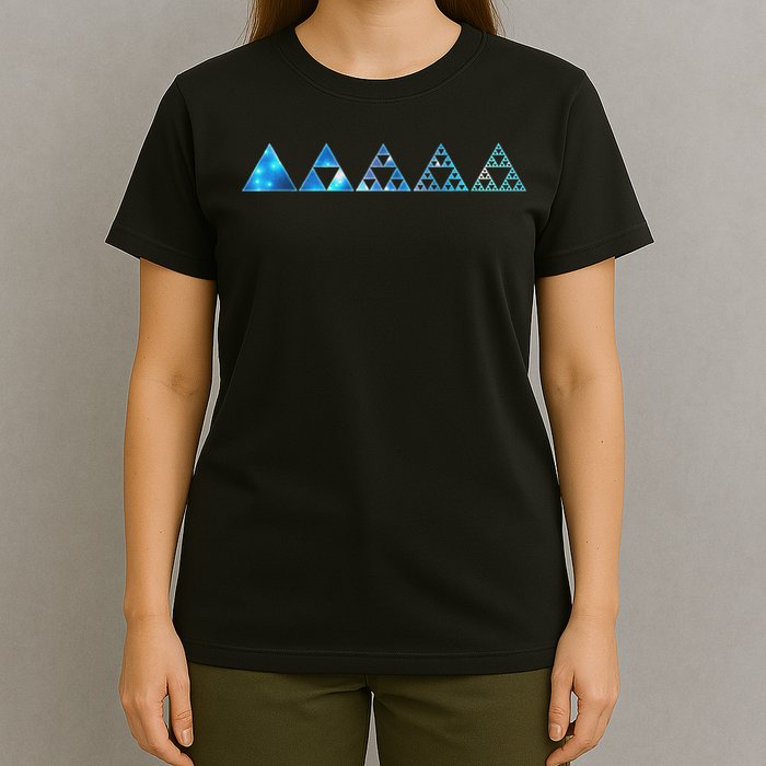 Math Sierpinski Triangles Fractal Geometry Mathematics T-Shirt
