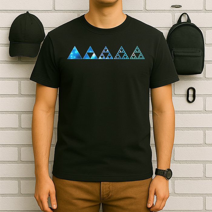 Math Sierpinski Triangles Fractal Geometry Mathematics T-Shirt