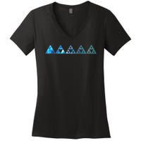 Math Sierpinski Triangles Fractal Geometry Mathematics Women's V-Neck T-Shirt