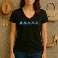 Math Sierpinski Triangles Fractal Geometry Mathematics Women's V-Neck T-Shirt