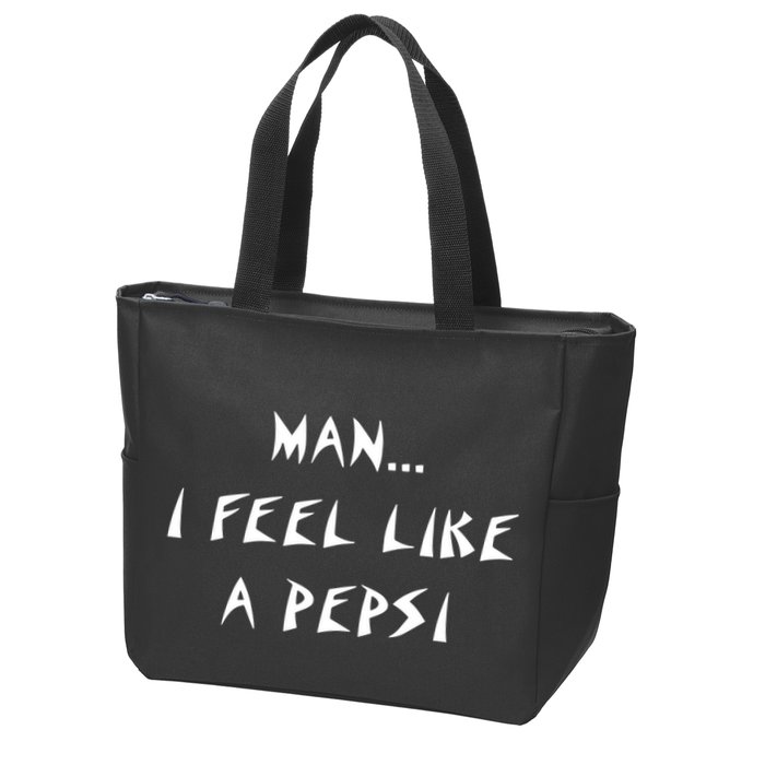 Methsyndicate Shaniacidal Twaindencies Man I Feel Like A Pepsi Zip Tote Bag