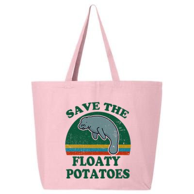 Manatee Save The Floaty Potatoes Funny Chubby Mermaid 25L Jumbo Tote