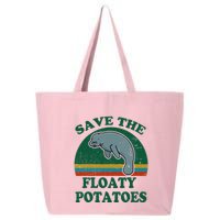 Manatee Save The Floaty Potatoes Funny Chubby Mermaid 25L Jumbo Tote