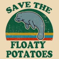 Manatee Save The Floaty Potatoes Funny Chubby Mermaid Bag