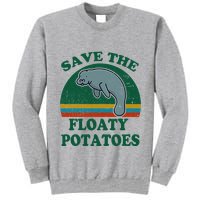 Manatee Save The Floaty Potatoes Funny Chubby Mermaid Tall Sweatshirt