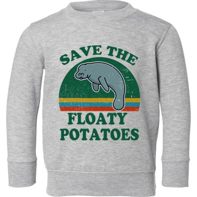 Manatee Save The Floaty Potatoes Funny Chubby Mermaid Toddler Sweatshirt