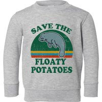 Manatee Save The Floaty Potatoes Funny Chubby Mermaid Toddler Sweatshirt