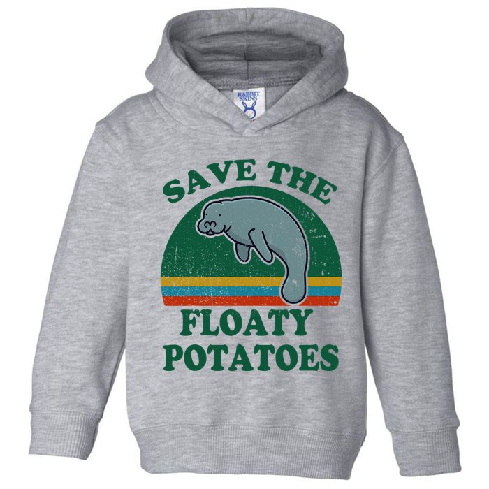 Manatee Save The Floaty Potatoes Funny Chubby Mermaid Toddler Hoodie