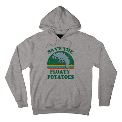 Manatee Save The Floaty Potatoes Funny Chubby Mermaid Tall Hoodie