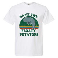 Manatee Save The Floaty Potatoes Funny Chubby Mermaid Garment-Dyed Heavyweight T-Shirt