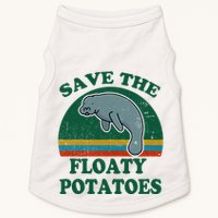 Manatee Save The Floaty Potatoes Funny Chubby Mermaid Doggie Tank
