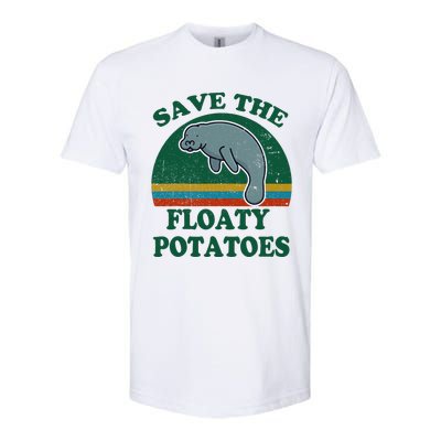 Manatee Save The Floaty Potatoes Funny Chubby Mermaid Softstyle CVC T-Shirt