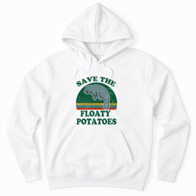 Manatee Save The Floaty Potatoes Funny Chubby Mermaid Hoodie