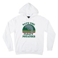 Manatee Save The Floaty Potatoes Funny Chubby Mermaid Hoodie