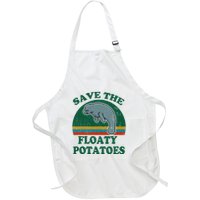 Manatee Save The Floaty Potatoes Funny Chubby Mermaid Full-Length Apron With Pockets