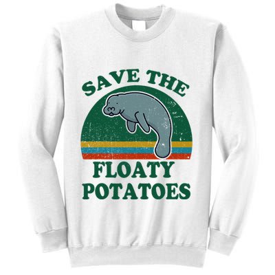 Manatee Save The Floaty Potatoes Funny Chubby Mermaid Sweatshirt
