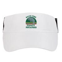 Manatee Save The Floaty Potatoes Funny Chubby Mermaid Adult Drive Performance Visor