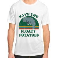 Manatee Save The Floaty Potatoes Funny Chubby Mermaid Adult ChromaSoft Performance T-Shirt