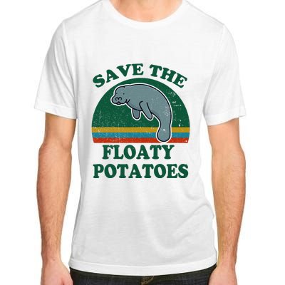 Manatee Save The Floaty Potatoes Funny Chubby Mermaid Adult ChromaSoft Performance T-Shirt