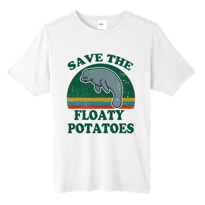 Manatee Save The Floaty Potatoes Funny Chubby Mermaid Tall Fusion ChromaSoft Performance T-Shirt