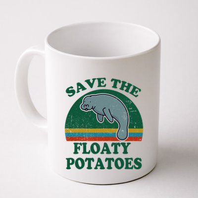 Manatee Save The Floaty Potatoes Funny Chubby Mermaid Mug