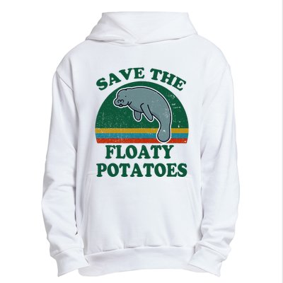 Manatee Save The Floaty Potatoes Funny Chubby Mermaid Urban Pullover Hoodie