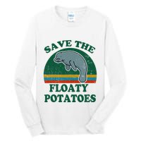 Manatee Save The Floaty Potatoes Funny Chubby Mermaid Tall Long Sleeve T-Shirt