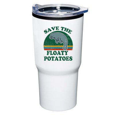 Manatee Save The Floaty Potatoes Funny Chubby Mermaid Tumbler