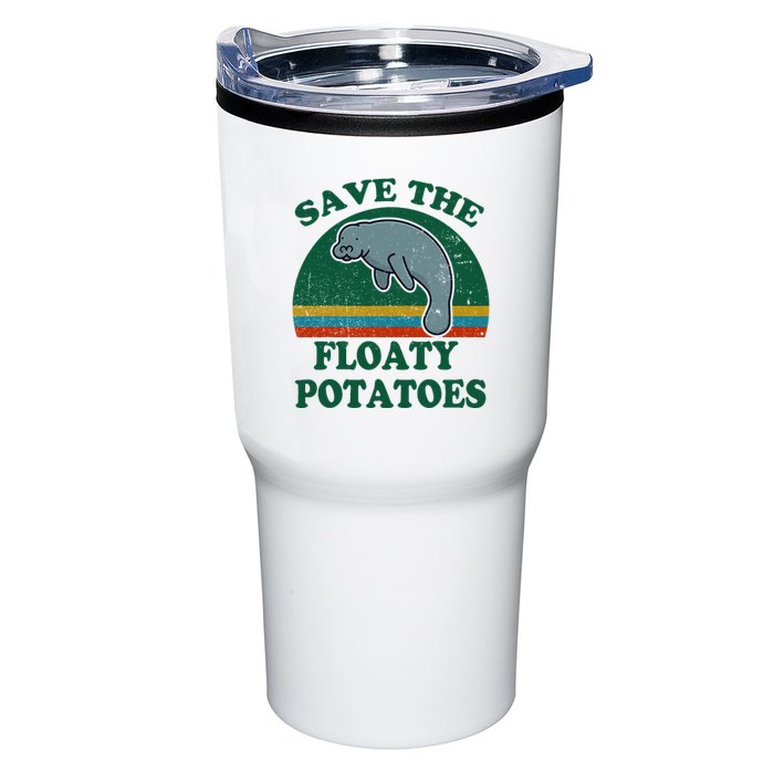 Manatee Save The Floaty Potatoes Funny Chubby Mermaid Tumbler