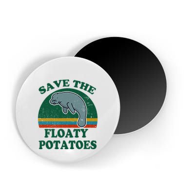 Manatee Save The Floaty Potatoes Funny Chubby Mermaid Magnet