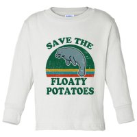 Manatee Save The Floaty Potatoes Funny Chubby Mermaid Toddler Long Sleeve Shirt