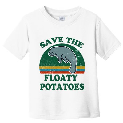 Manatee Save The Floaty Potatoes Funny Chubby Mermaid Toddler T-Shirt