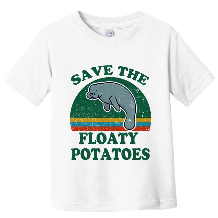 Manatee Save The Floaty Potatoes Funny Chubby Mermaid Toddler T-Shirt