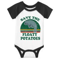 Manatee Save The Floaty Potatoes Funny Chubby Mermaid Infant Baby Jersey Bodysuit