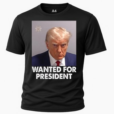 Mug Shot Trump Wanted For President Cooling Performance Crew T-Shirt