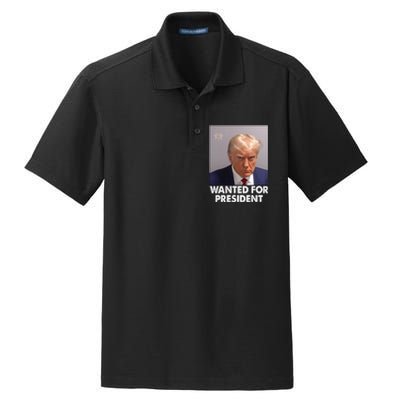 Mug Shot Trump Wanted For President Dry Zone Grid Polo