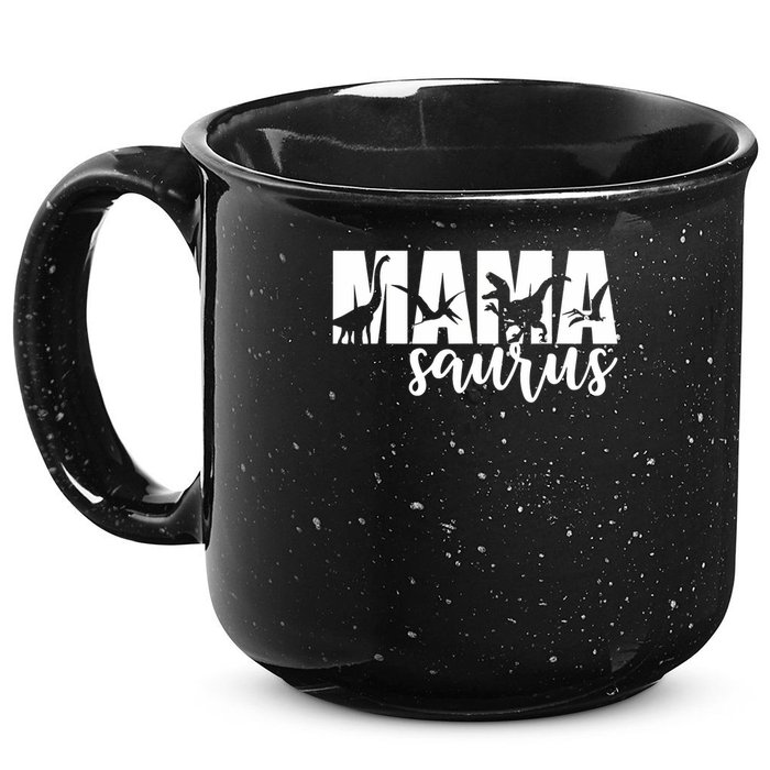 Mama Saurus T Rex Dinosaur Funny Mama Saurus Mother's Day 15oz Campfire Ceramic Mug