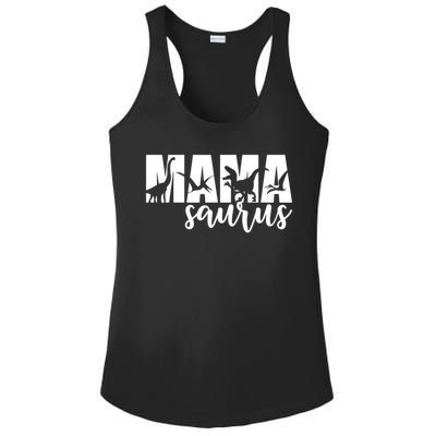 Mama Saurus T Rex Dinosaur Funny Mama Saurus Mother's Day Ladies PosiCharge Competitor Racerback Tank